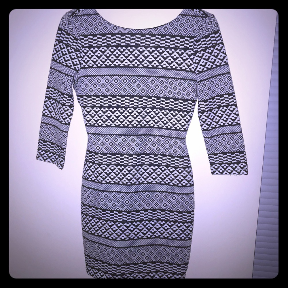 Black and White printed dress